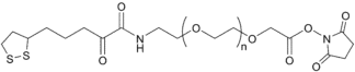 Lipoic Acid-PEG-NHS (LA-PEG-NHS) structure