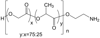 PLGA-NH2 biodegradable polymer structure