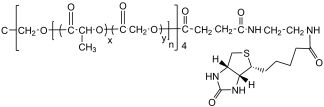 4-arm PLGA-Biotin structure
