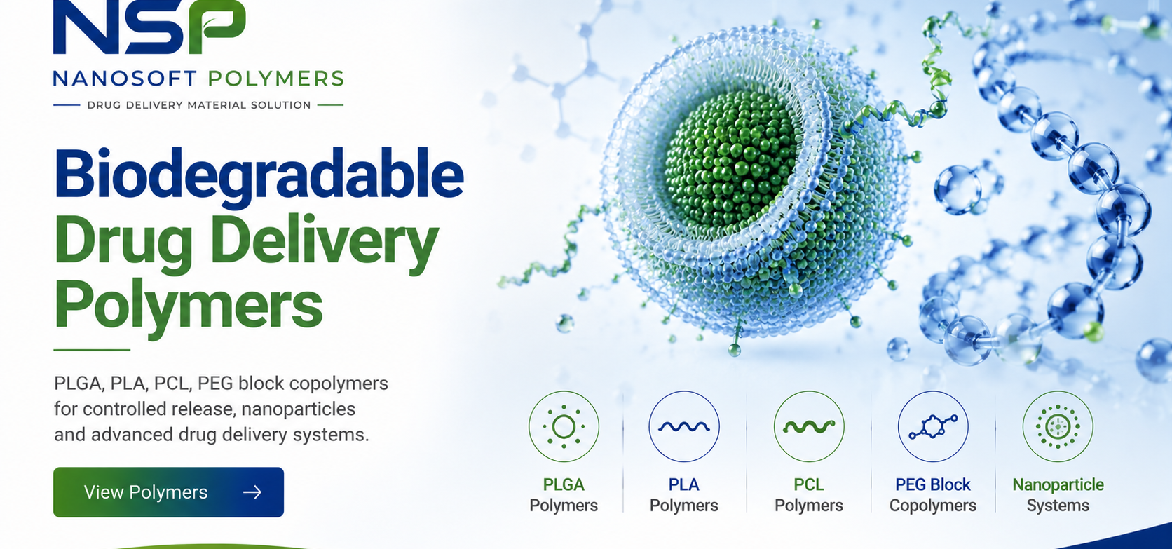 Custom polymer synthesis and nanoparticle development services