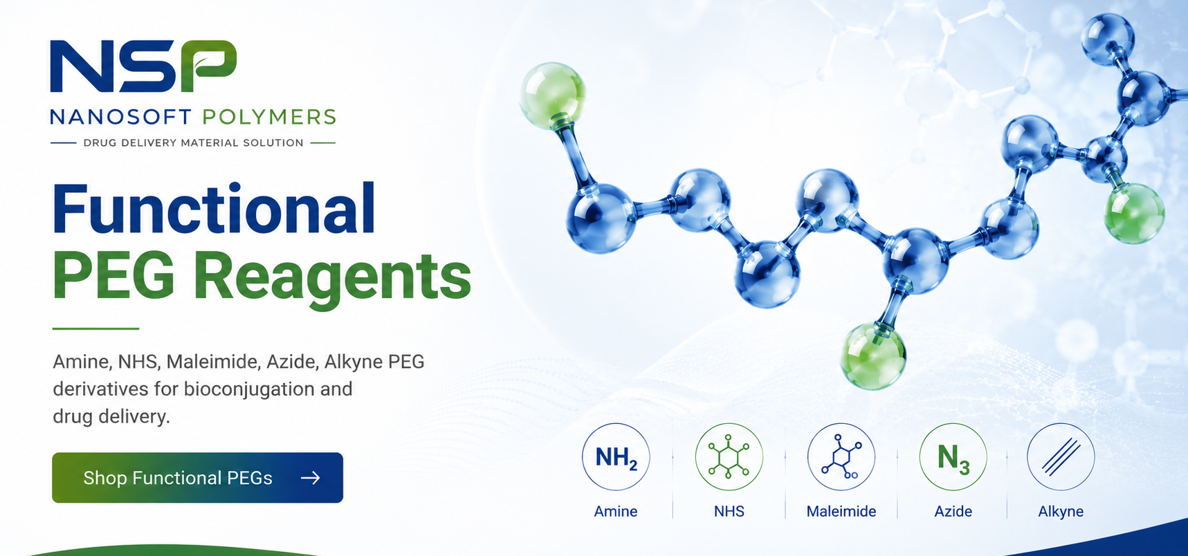 Functional PEG reagents for bioconjugation and drug delivery