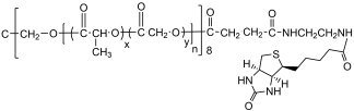 8-Arm PLGA-Biotin structure