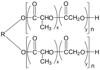 Poly(D,L-lactide-co-glycolide)-di-hydroxyl structure