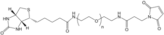 Biotin-PEG-Maleimide (Biotin-PEG-Mal) structure