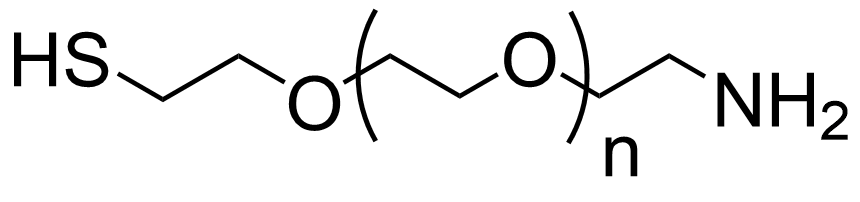 Thiol-PEG-Amine (HS-PEG-NH2) structure