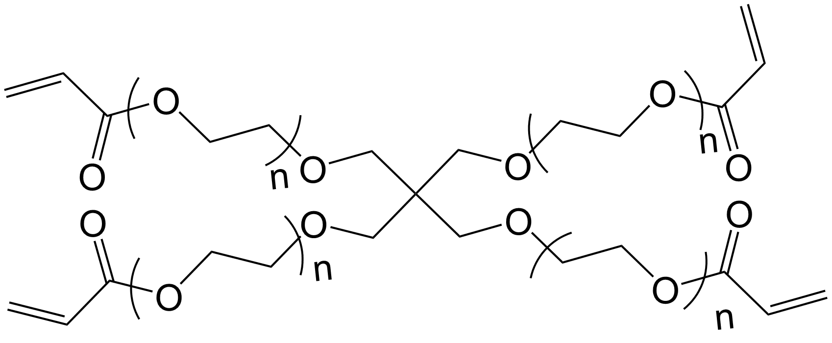 4-arm PEG-Acrylate structure
