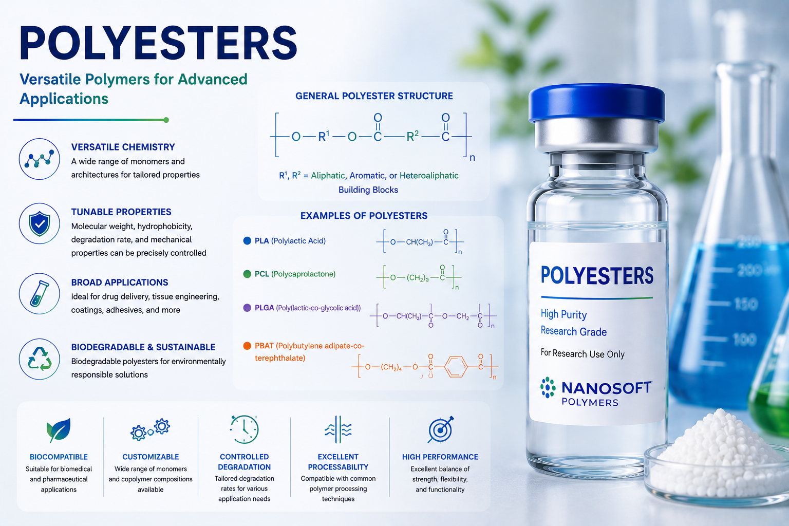 Polyesters | Biodegradable Polymers For Drug Delivery & Biomaterials